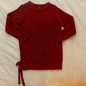 Rue21 Burgundy Mini Crochet Dress